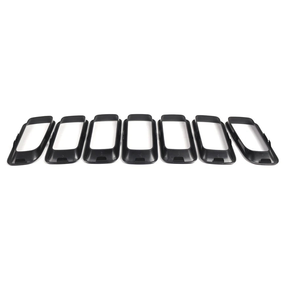 Front Grille Insert Cover Frame Grille Molding Black For Jeep Compass 2011-2017