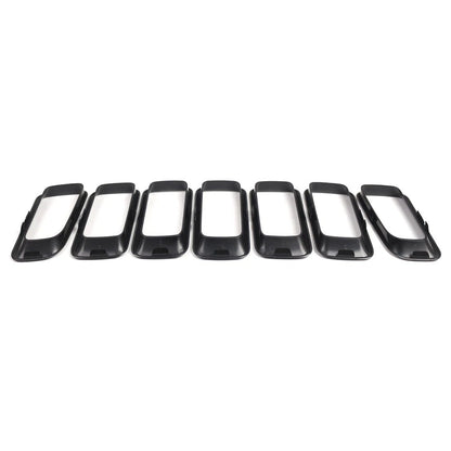 Front Grille Insert Cover Frame Grille Molding Black For Jeep Compass 2011-2017