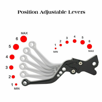 For Kawasaki NINJA 250R 2008-2012 2011 Brake Clutch Levers CNC Short Adjustable