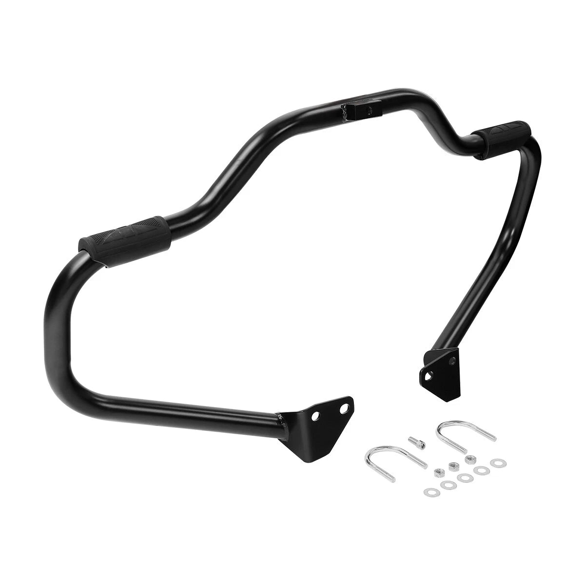 Black 1.25" Highway Engine Guard Crash Bar For Harley Dyna Super Wide Glide 06+
