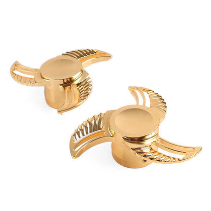 Spun Blade Spinning Front Axle Cap Nut Covers For Harley Softail Dyna Pair Gold