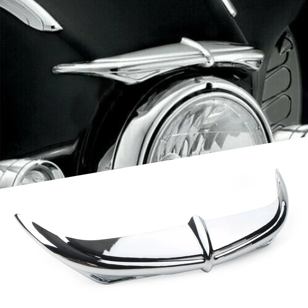 Batwing Fairing Brow Accent For Harley Touring FLHX 1996-2013 Chrome Motor US