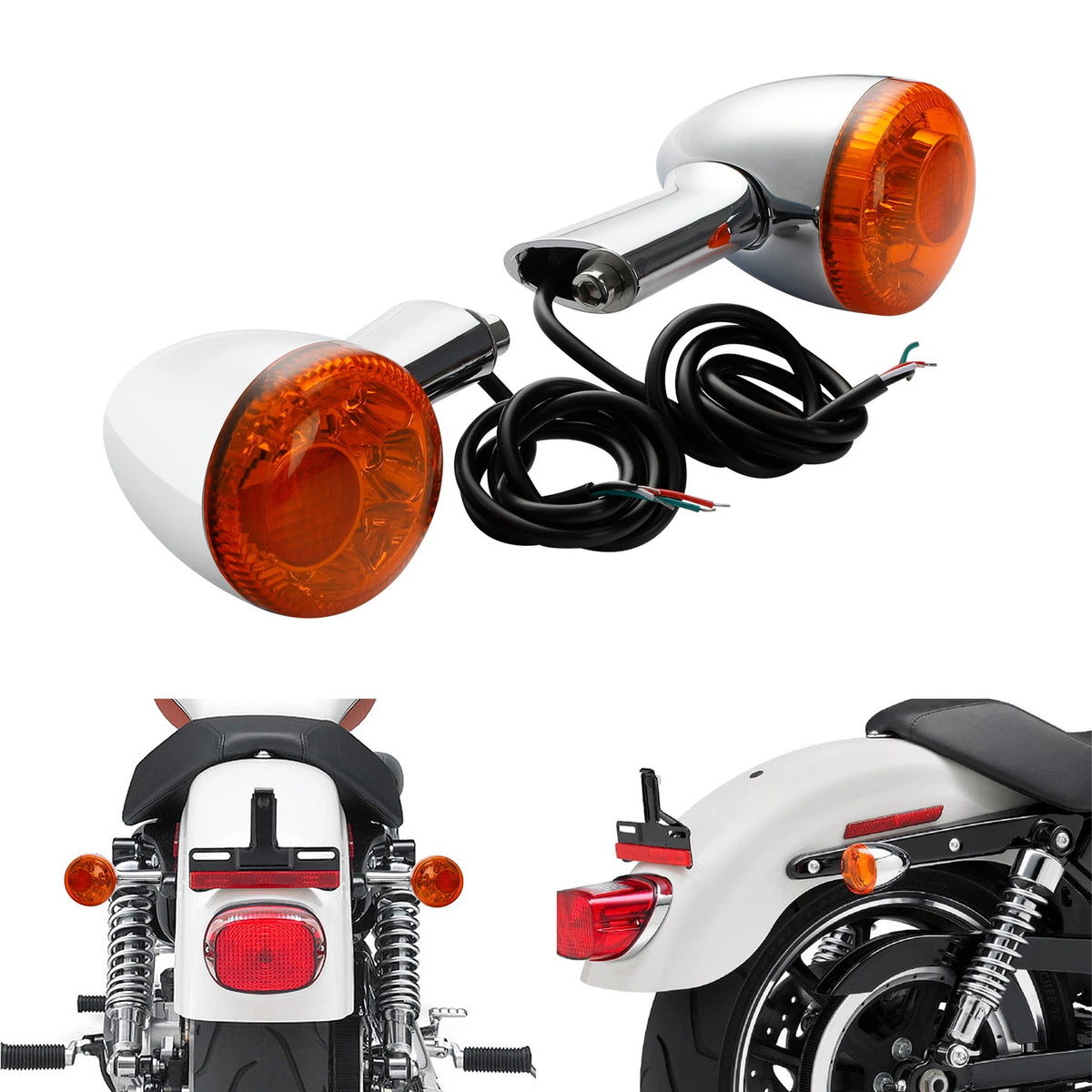Rear Turn Signals Light Lamp Fit For Harley Sportster XL883 1200 1992-2016 2015