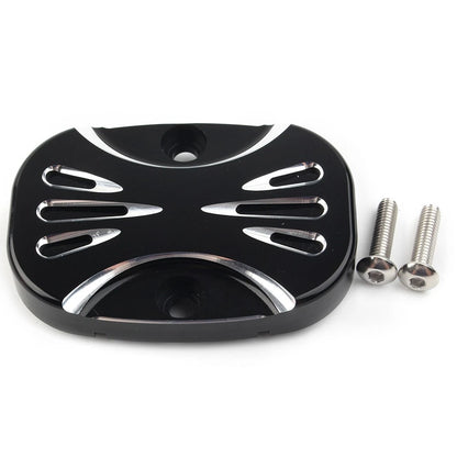 For Harley Electra Glide Road King FLHT CNC Cut Rear Brake Master Cylinder Cover