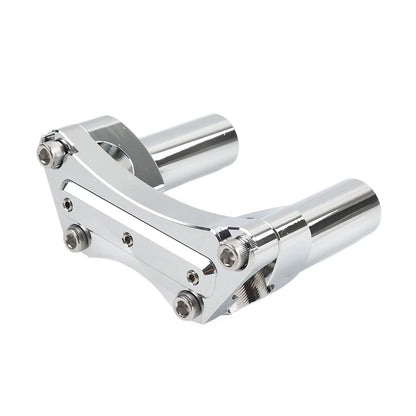 3.5" Straight Handlebar Riser & Top Clamp Chrome For Harley Dyna Tour Road Glide