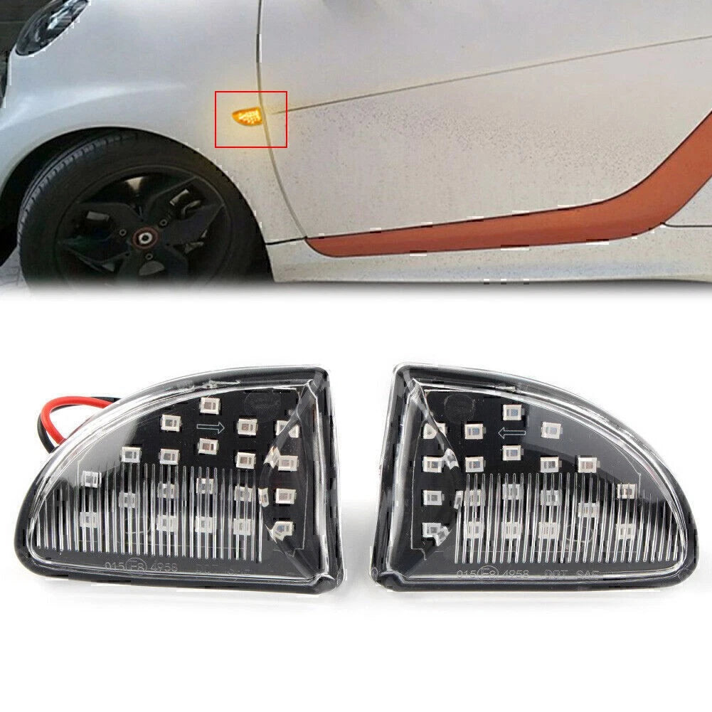 LED Sequential Dynamic Side Marker Light Turn Signal Light Fit Smart Fortwo W451