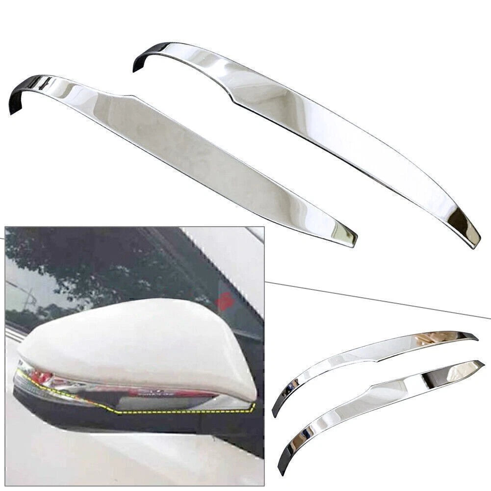 2x Chrome Stainless Steel Side Mirror Trim Below For Toyota Voxy R80 2018-2020