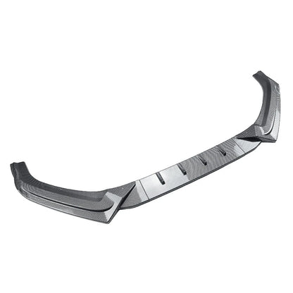 Carbon Look Front Bumper Splitter Spoiler Lip For Audi A4 B9 S4 Sedan 2017-2019