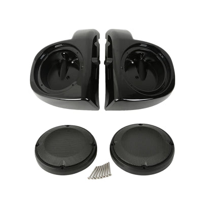 6.5" Lower Vented Fairing Pods Box+Speaker+Grills Fit For Harley Touring 14-24