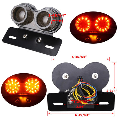 Universal Motorcycle Tail Lights LED Rear Brake Lamp Modification Indicators 12V