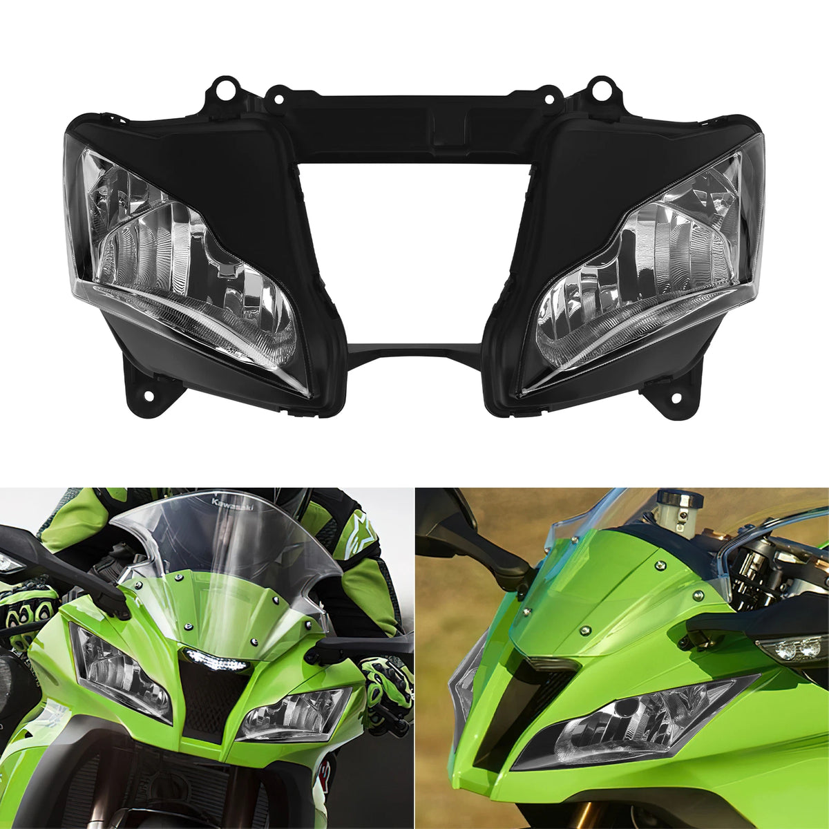 Front Headlight Head Light Assembly Fit For Kawasaki Ninja ZX10R ZX 10R 2011-15
