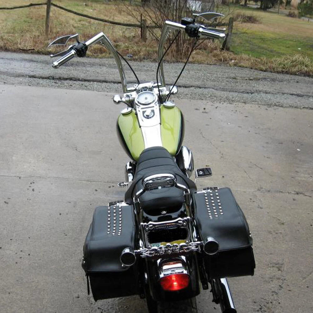 12" Inch Handlebar Rise Ape Hangers For Sportster XL 883 1200 Softail FLST FXST