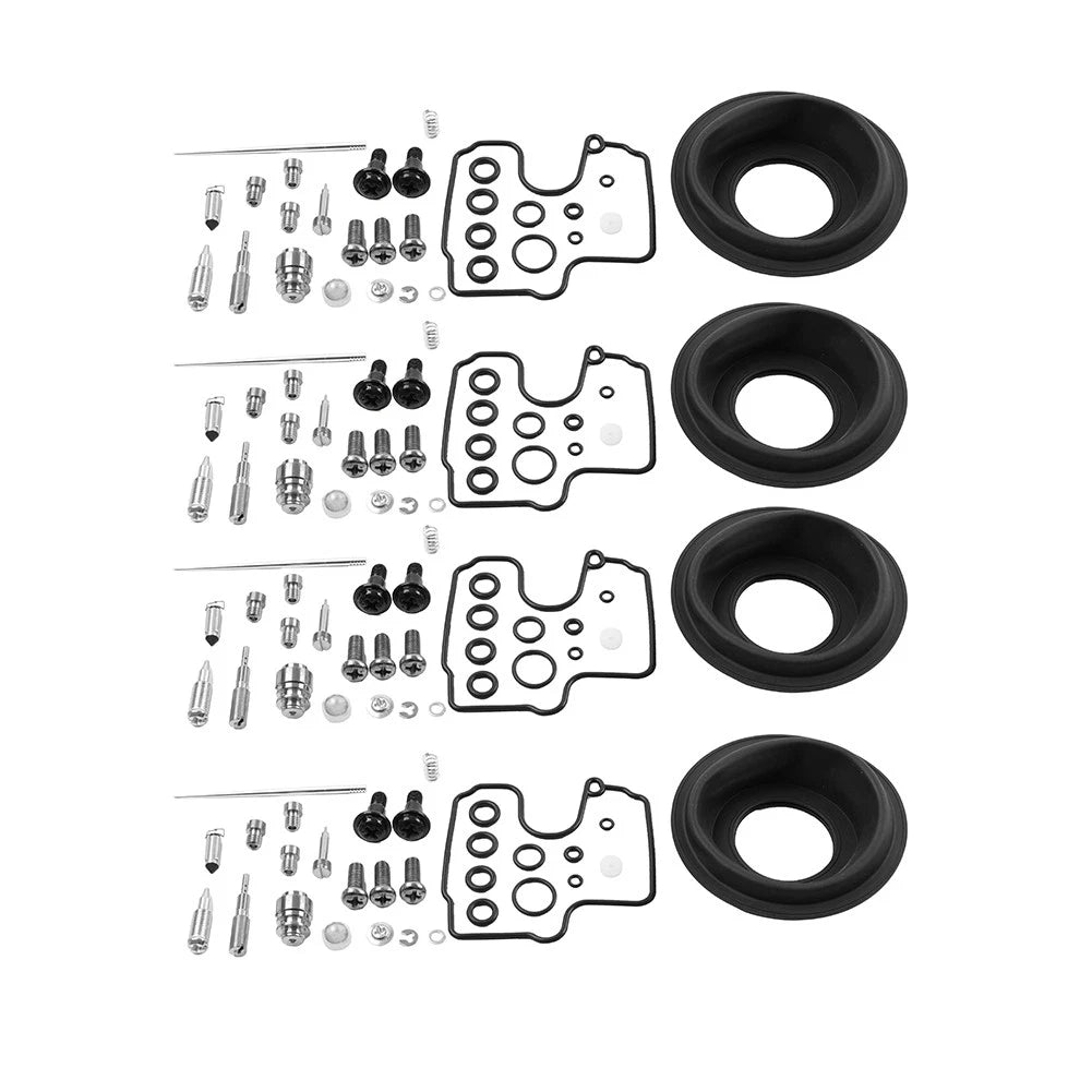 4 Sets Carburetor Carb Repair Rebuild Kits Gasket For Yamaha YZF-R1 1998-2001