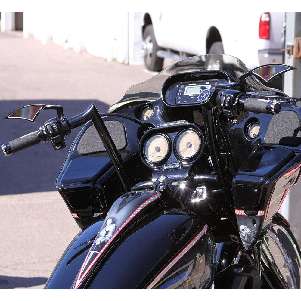 Black Motorcycle Side Mirrors For Harley Street Glide Special Road Electra Glide