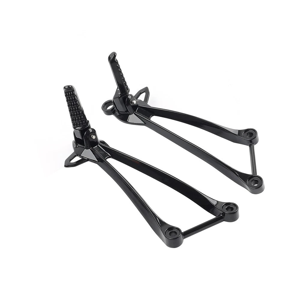 Rear Passenger Footpegs Pegs Bracket For Kawasaki Ninja ZX6R 09-24 ZX10R 2008-10