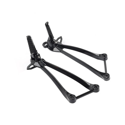 Rear Passenger Footpegs Pegs Bracket For Kawasaki Ninja ZX6R 09-24 ZX10R 2008-10
