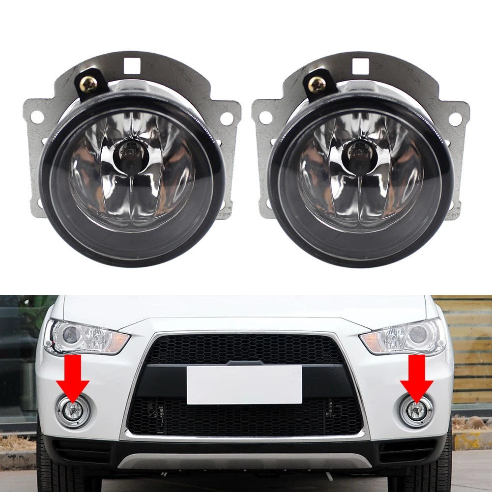 1 Pair Front Bumper Fog Lamp Driving Light For Mitsubishi Outlander 2010-2015