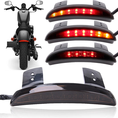 LED Fender Brake Tail Light Turn Signals For Harley Sportster 883 1200 Iron Dyna