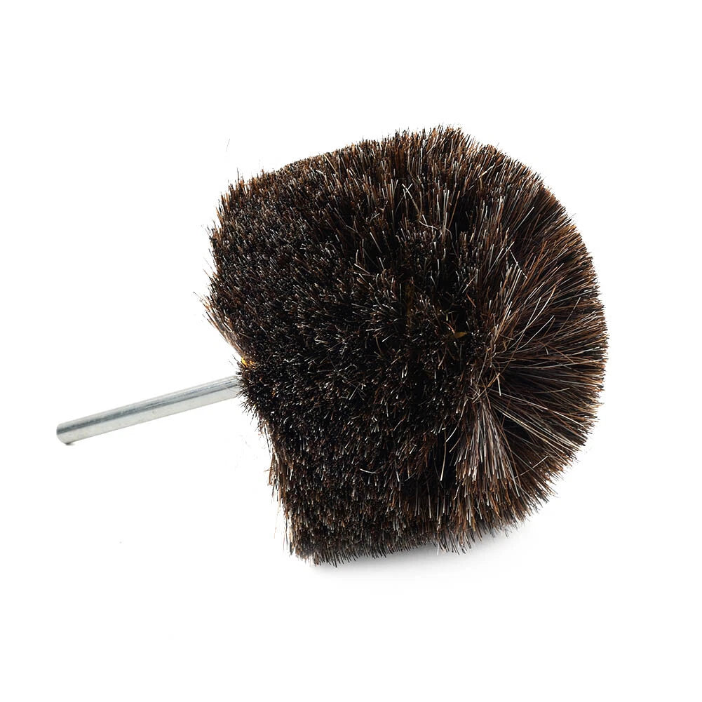 4" Horsehair Polishing Wheel Buffing Brush with Ball Head Wood Metal Rotary Tool