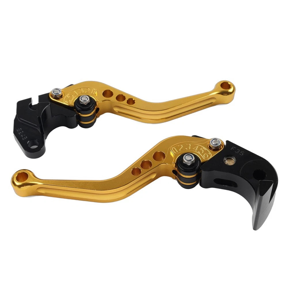 1 Pair Brake Clutch Levers Fit Suzuki 2004-2005 GSXR600 GSXR750 K4 Gold