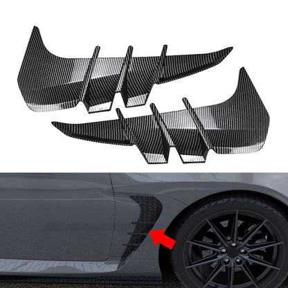 Side Fender Vent Air Wing Cover For Subaru BRZ For Toyota GR86 22-24 Carbon Blk