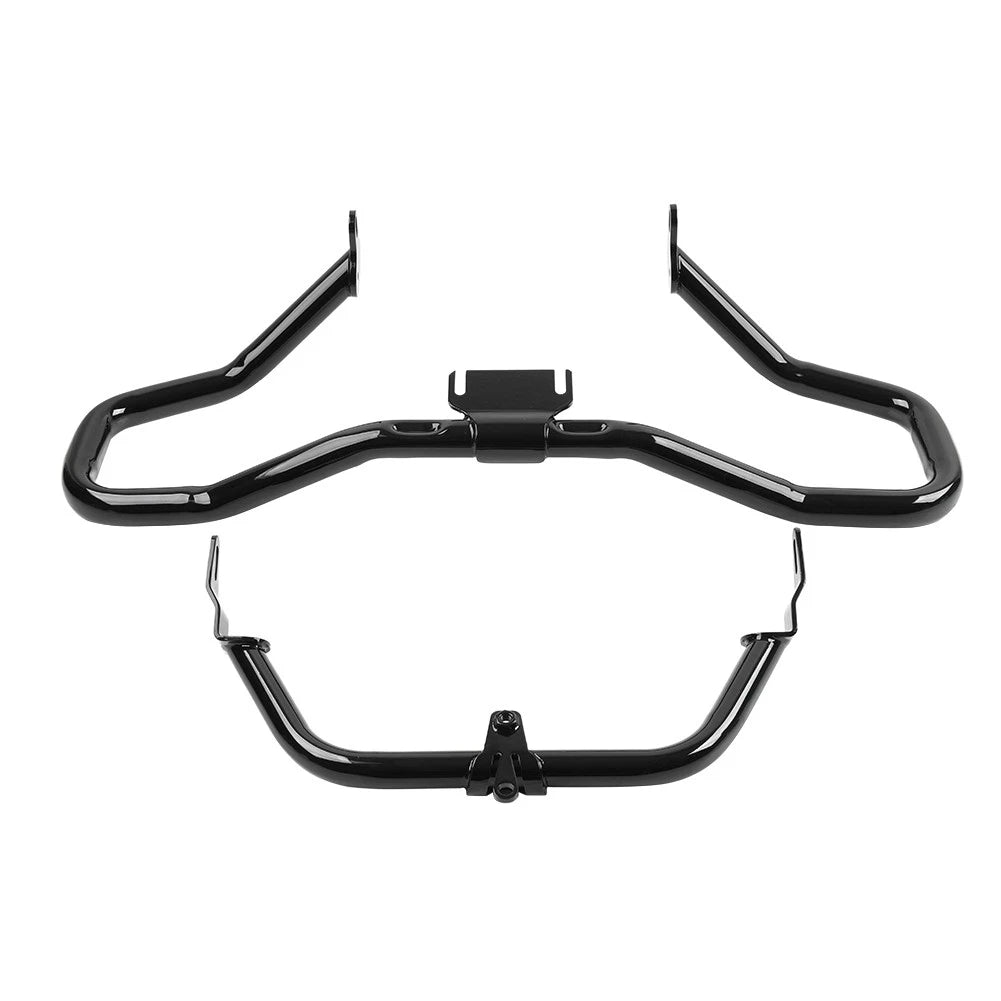 Glossy Black Steel Engine Guard Crash Bar For Harley Road Glide FLTRX 2015-2023