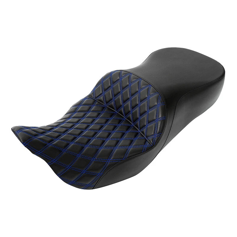 Blue Stitching Driver Passenger Seat Fit For Harley Touring Glide Trike 09-23