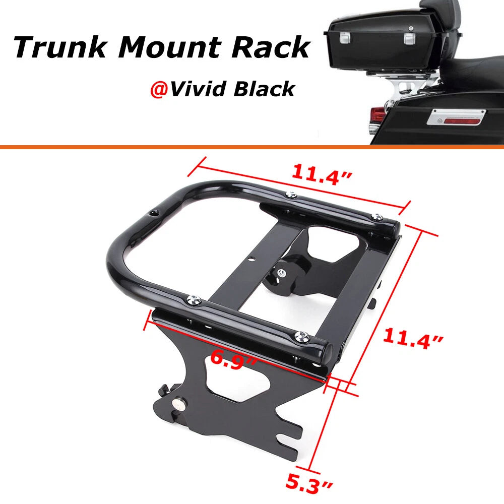 Detachable Two-up Tour Pack Pack Mount Rack Kits For Harley FLHR FLTR 1997-2008