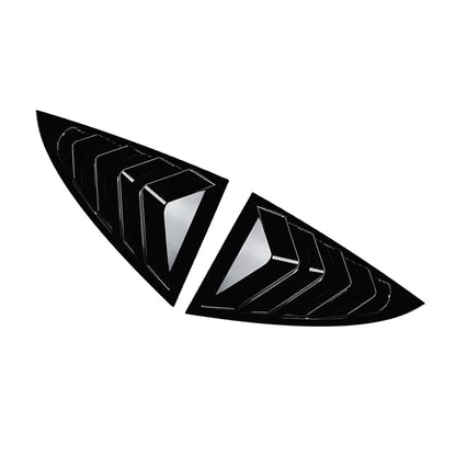 Rear Window Louver Shutter Cover Trim For Tesla Model 3 2024-2025 Glossy Black