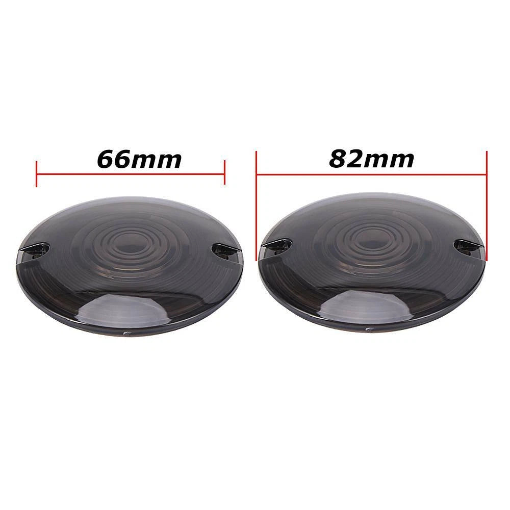 2X Smoked Lens Turn Signal Light Flat Lens Covers For Harley Touring Motorcycle
