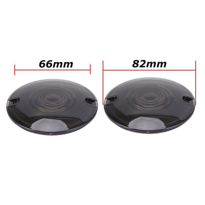 2X Smoked Lens Turn Signal Light Flat Lens Covers For Harley Touring Motorcycle