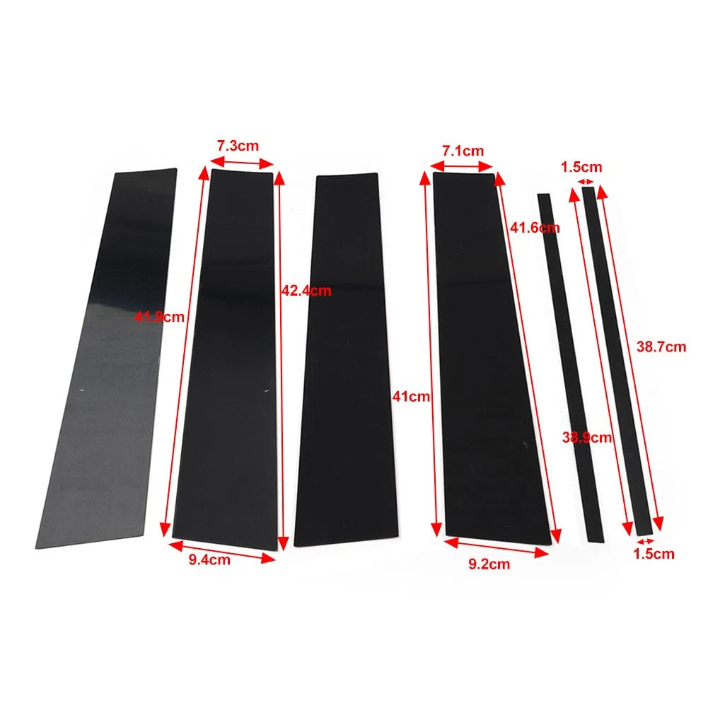 Pillar Posts Set Door Window Cover Trim Kit For Ford Explorer 2020-2023 6pcs