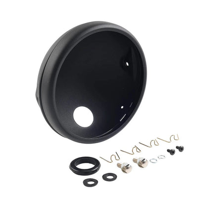 7" Motorcycle Round Headlight Headlamp Light Housing Cover Bucket Matte Black