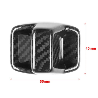 Gear Lever Shift Knob Cover Trim Fit Audi A3 S3 RS3 8Y 20-23 Carbon Fiber Black