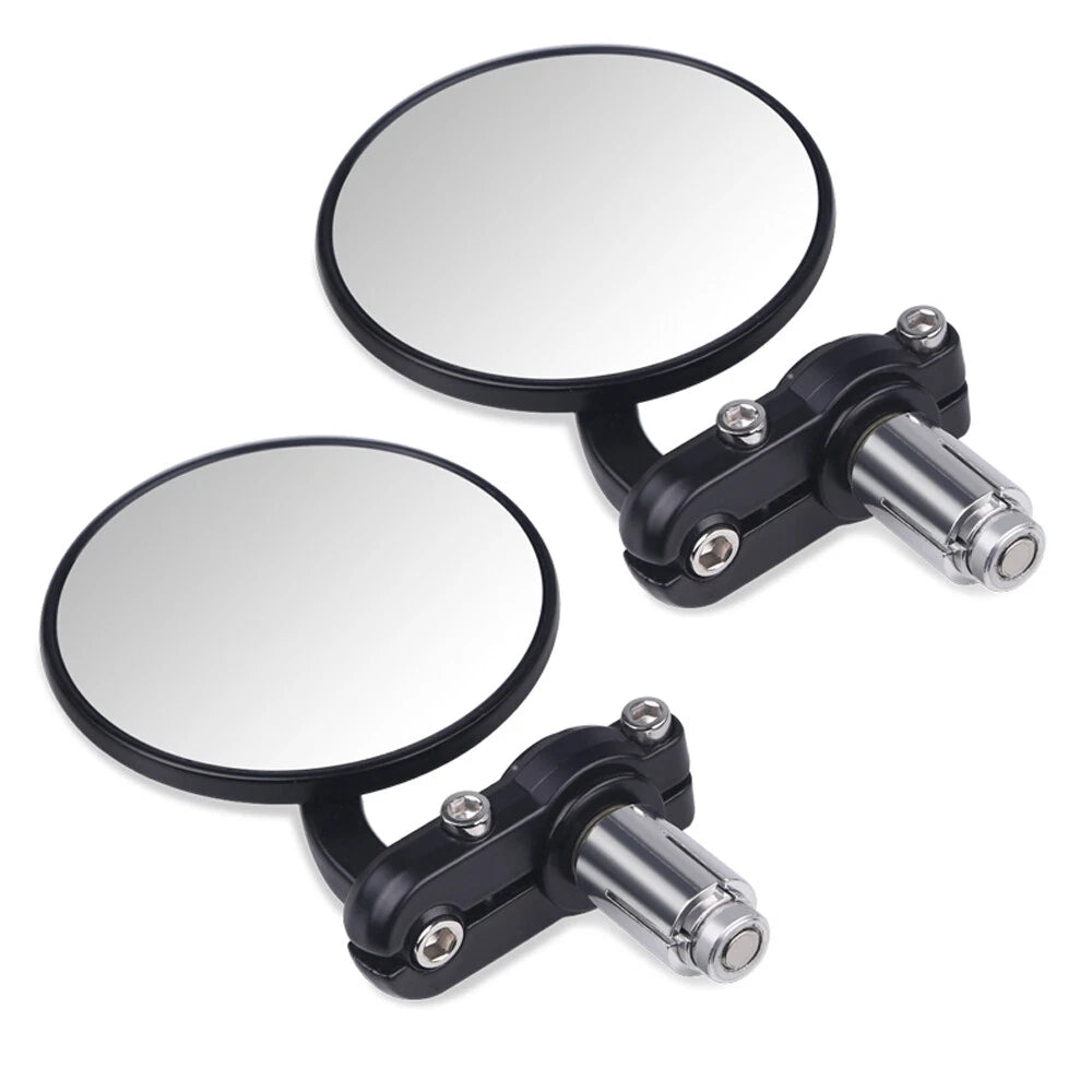 Handlebar Bar End Rearview Side Mirror Motorcycle Dirt Bike ATV For Honda Yamaha