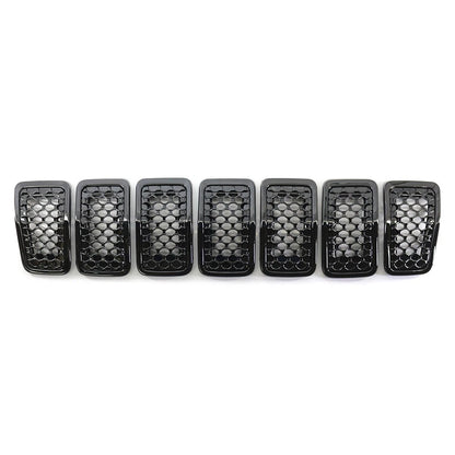 1 Set Front Bumper Kidney Mesh Grille For Jeep Cherokee 2019-2022 6AZ88DX8AB