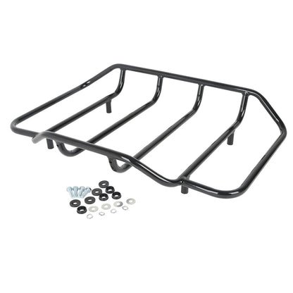 Black Chopped Trunk Pad Rack Tail Light Fit For Harley Touring Road Glide 14-26