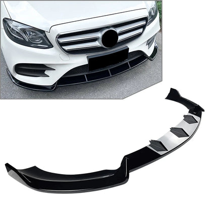 US Front Bumper Lip Splitter Spoiler Fit Benz E Class W213 E260 E300 16-20 Black