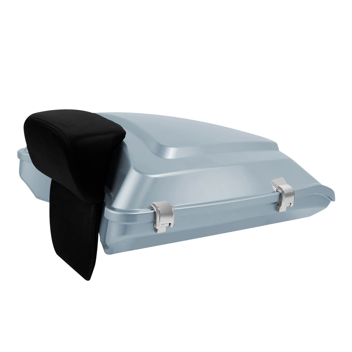 Silver Razor Trunk Backrest Pad Mount Rack For Harley Electra Street Glide 14-25
