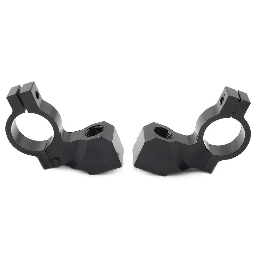 10mm Thread 7/8" Bike Handlebar Rearview Mirror Mount Bracket Clamp Motor Black