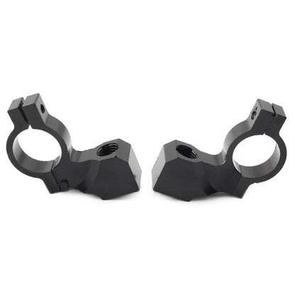 10mm Thread 7/8" Bike Handlebar Rearview Mirror Mount Bracket Clamp Motor Black