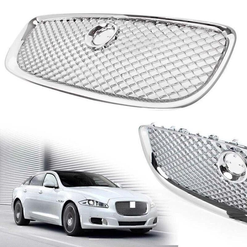 1 Pcs  ABS Chrome Front Upper Car Grille Mesh Grill Fit Jaguar XJ 2010-2015