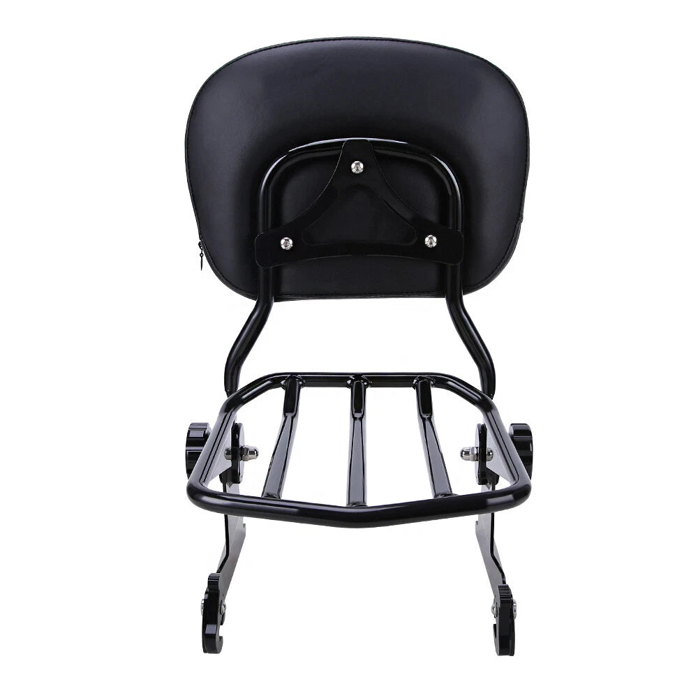Quick Detachable Sissy Bar Passenger Backrest & Luggage Rack for Harley Softail