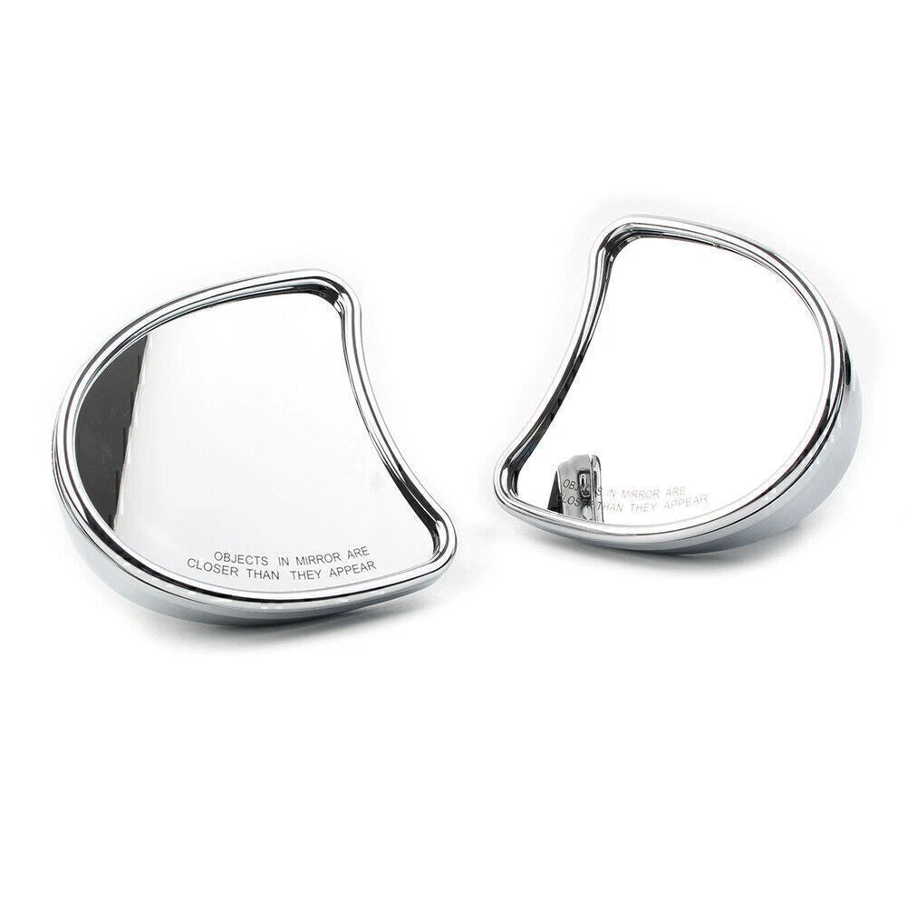 2x Motorcycle Wide Angle Fairing Mount Mirrors For Harley FLHT FLHX FLHTK 96-13