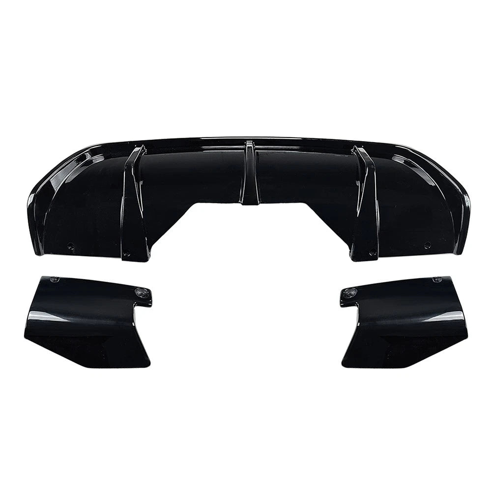 Rear Bumper Diffuser Lip Spoiler For BMW X6 F16 M Sport 2014-2019 Black