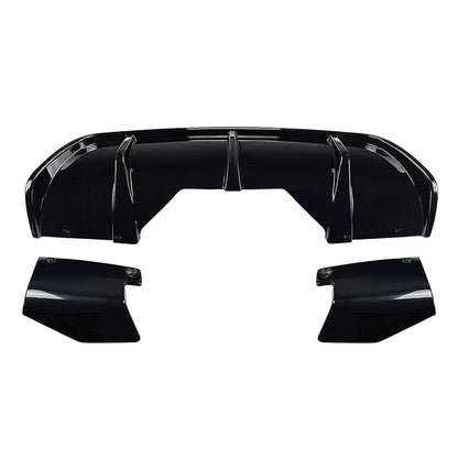 Rear Bumper Diffuser Lip Spoiler For BMW X6 F16 M Sport 2014-2019 Black