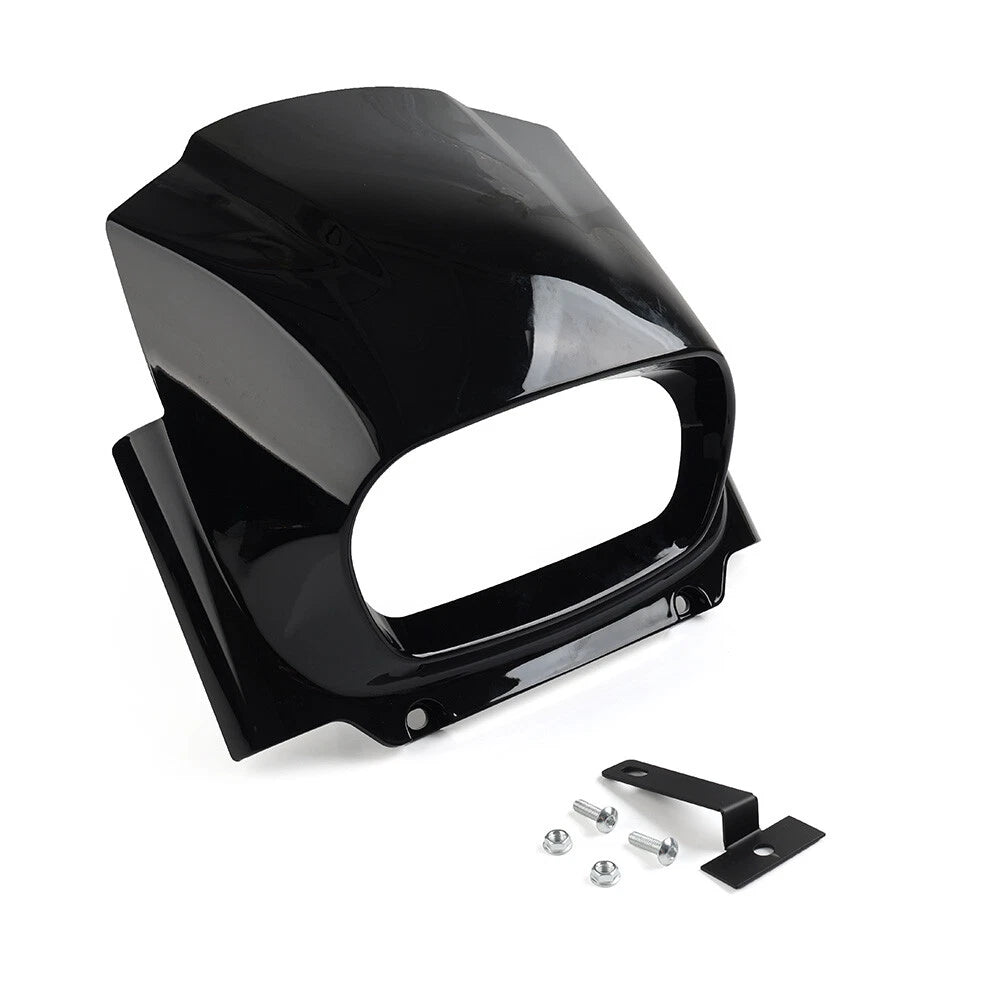 Front Headlight Fairing Mask Cowl For Harley M8 Softail Fat Bob FXFB 18-22 Black