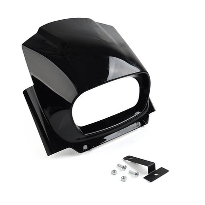 Front Headlight Fairing Mask Cowl For Harley M8 Softail Fat Bob FXFB 18-22 Black