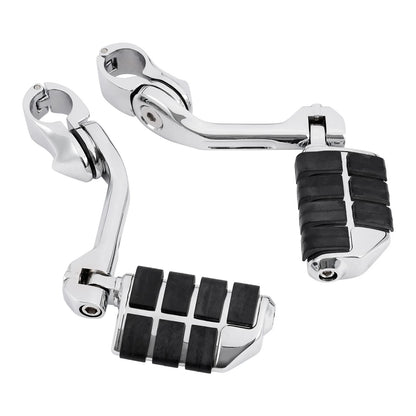 32mm Long Highway Foot Pegs Footrests Fit For Harley Touring Electra Road Glide