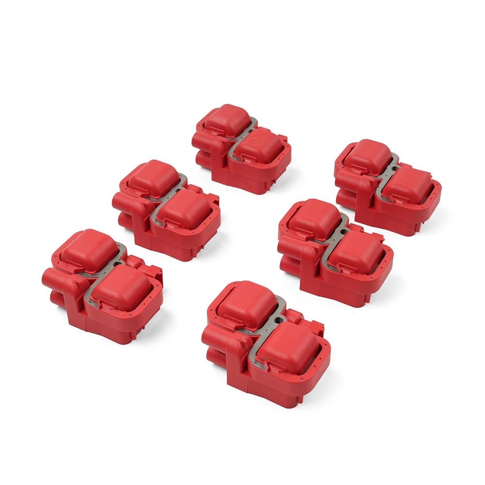 6x Ignition Coil Pack UF359 For Benz E320 ML320 C280 C240 S430 SL500 CLK320 Red